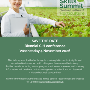 Chartered Institute of Horticulture Conference Skills Summit - 4th November 2026